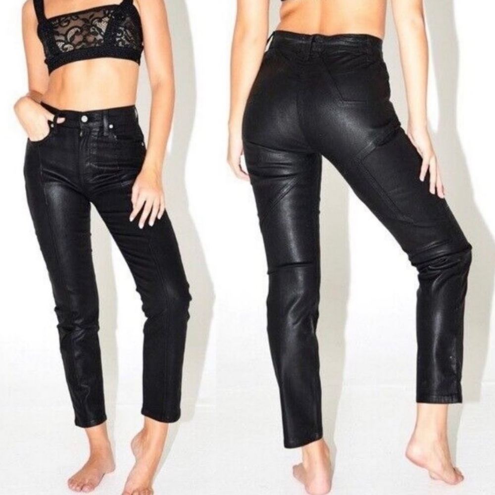 Revice | NWT Venus Black Coated Star Butt Straight Leg Jeans 26